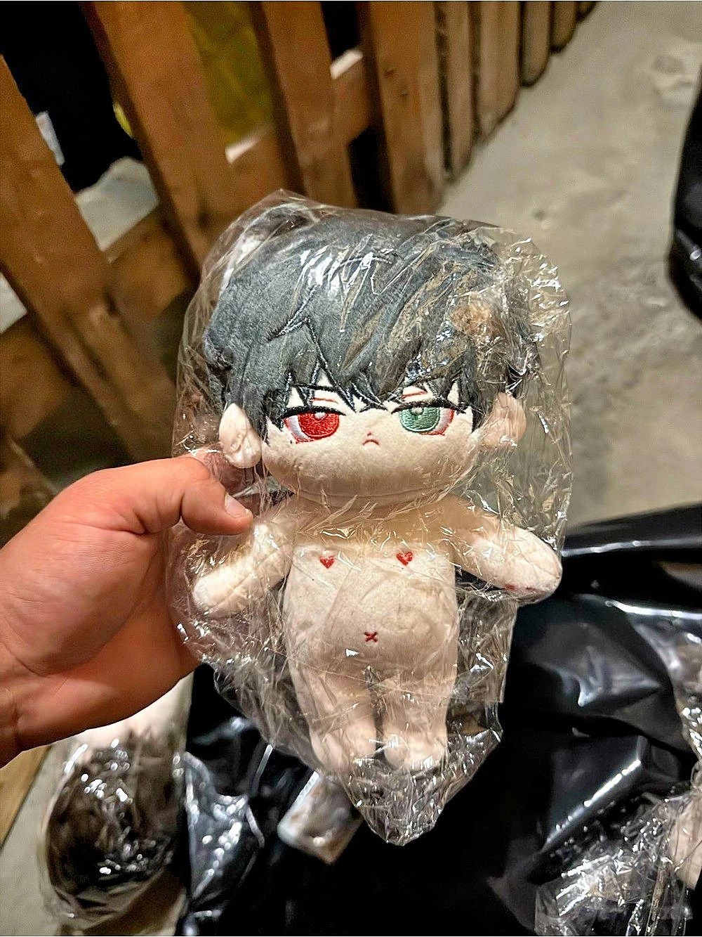 20cm Cotton Doll Heterochromia Anime Plush - Red & Green Eyes